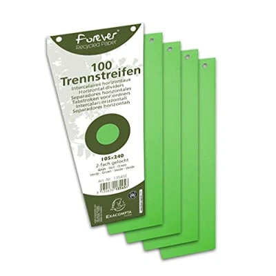 Image de EXACOMPTA Fiches intercalaires trapézoïdales, carton, vert