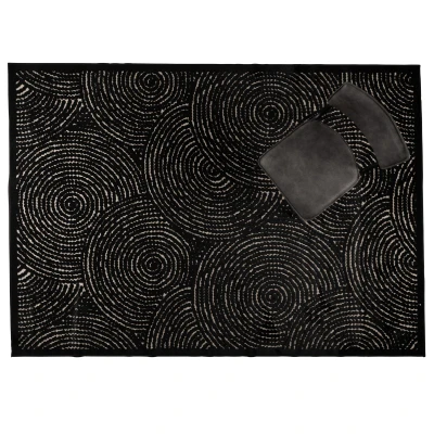 Afbeelding van Dots vloerkleed 200x300 cm zwart