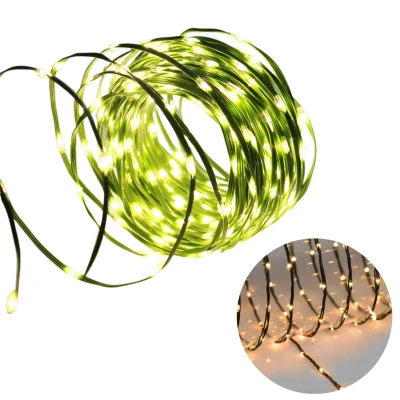 Afbeelding van Cheqo® Draadverlichting Kerstverlichting Kerstlampjes Kerstboomverlichting Lampjes Slinger Lichtsnoer LED voor Binnen en Buiten 24 Meter 800 Extra Warm Wit