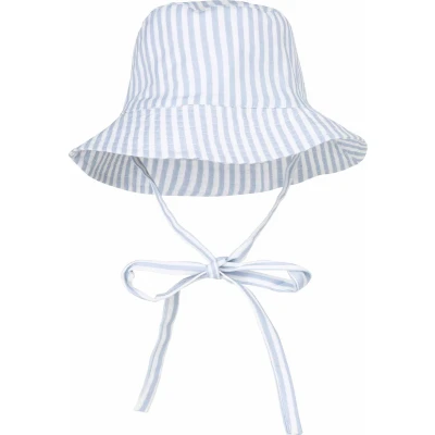 Afbeelding van Swim Essentials UV Zonnehoed Baby Blauw/Wit Gestreept 1 2 jaar 12 24 maanden