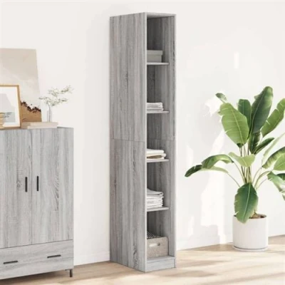 Afbeelding van vidaXL Kledingkast 30x50x200 cm bewerkt hout grijs sonoma eikenkleur