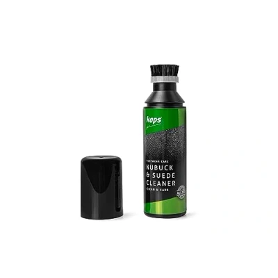 Afbeelding van Kaps nubuck &amp; Suede Cleaner voor schoenen, tassen en laarzen van suède met borstelkop het aanbrengen shampoo alle kleuren, 75 ml, Transparant (neutraal),,