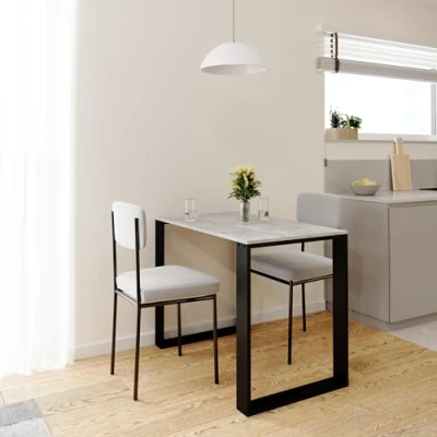 Afbeelding van AKKE Eettafel, keukentafel, rivier eiken, 60 x cm