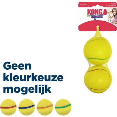 Afbeelding van Kong squeezz tpr tennisbal geel assorti 8,5X8,5X8,5 CM 2 ST