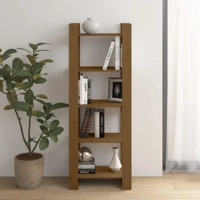 Afbeelding van Boekenkast/kamerscherm 60x35x160 cm massief hout honingbruin