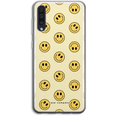 Afbeelding van hoesje geschikt voor Samsung Galaxy A50 Smiley N2 Soft Cover Telefoonhoesje Bescherming aan alle Kanten en Schermrand