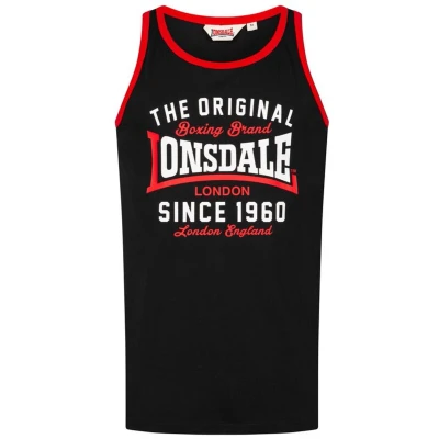 Afbeelding van Lonsdale Top, Heren, Maat: Large, Black red white