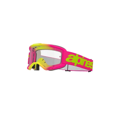 Afbeelding van Alpinestars Vision 5 Wordmark Crossbril Roze / Fluor Geel (Lens: Helder)