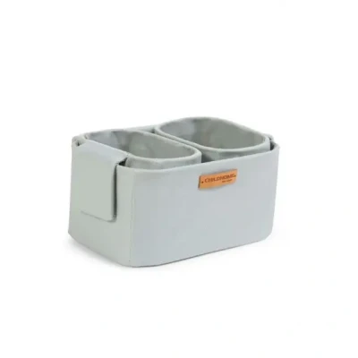 Afbeelding van Childhome Set van 3 hangmandjes 21x14x10 Cm + 14x10x10 Lichtgrijs