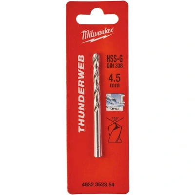 Afbeelding van MILWAUKEE THUNDERWEB 4932352354 Metaalspiraalboor 4.5 Sneldraaistaal