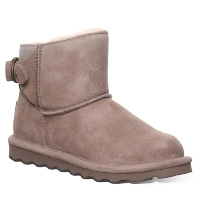 Afbeelding van Bearpaw Elle enkellaarsjes voor dames met korte schacht, taupe caviar