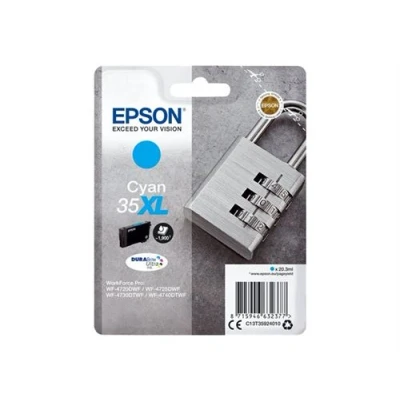 Image de Epson 35XL 20.3 ml XL cyan original blister cartouche d&#039;encre pour WorkForce Pro WF 4720, 4720DWF, 4725DWF, 4730, 4730DTWF, 4740, 4740DTWF