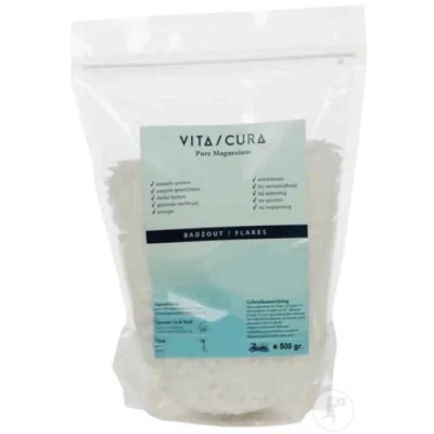 Afbeelding van Vita Cura Magnesium Badzout Vlokken 500GR