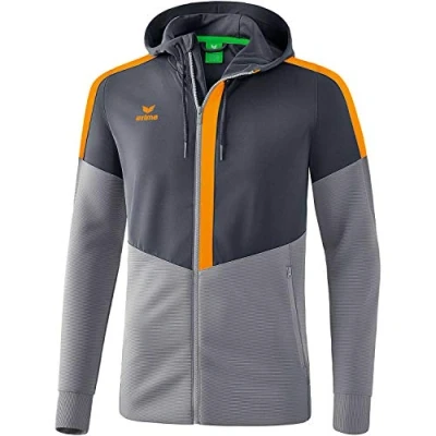 Afbeelding van Squad trainingsjack met capuchon slate grey/monument grey/ new orange / 128