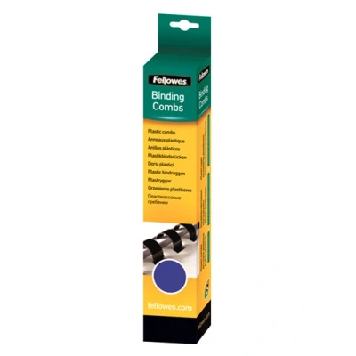 Image de Fellowes 10 mm 21 anneaux A4 (210 x 297 mm) 55 feuilles bleu 25 unités peigne de reliure en plastique pour Galaxy 500, Orion Pulsar+ 300, Quasar+ Star 150, Starlet 2, 2+