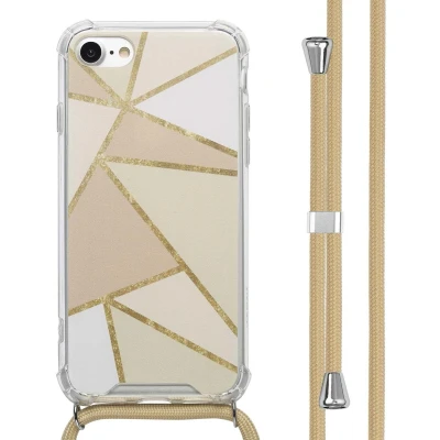 Afbeelding van imoshion Hoesje Geschikt voor iPhone SE (2022) / 8 7 (2020) Design met Koord Beige Graphic