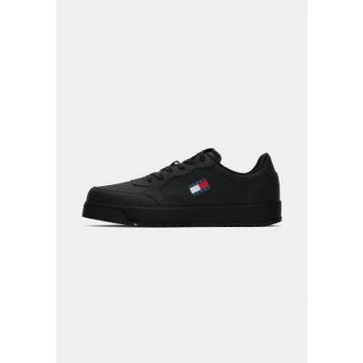 Afbeelding van Tommy Jeans Retro Sneakers laag, Heren, Maat: 40, Black Leer en imitatieleer