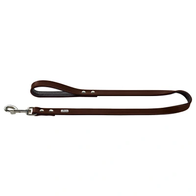 Afbeelding van Hunter Looplijn Basic Bruin&amp;Zwart Hondenriem 110x1.3 cm