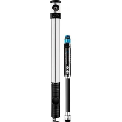 Afbeelding van Crankbrothers handpomp Klic race aluminium met meter 260 mm zilver