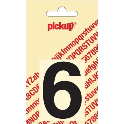 Afbeelding van Plakcijfer Helvetica 60 mm zwart 6