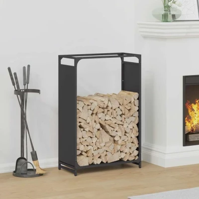 Afbeelding van Brandhoutrek 60x28x90 cm koudgewalst staal zwart