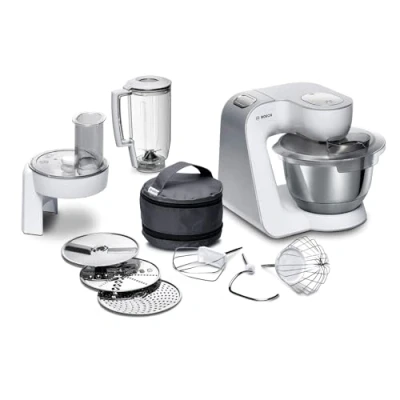 Afbeelding van Bosch MUM58W20 keukenmachine 3,9 l Zilver, Wit 1000 W