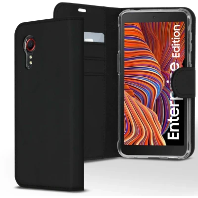 Afbeelding van Samsung Galaxy Xcover 5 Hoesje Met Pasjeshouder Accezz Wallet Softcase Bookcase Zwart