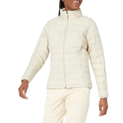 Image de Amazon Essentials Veste matelassée légère à manches longues, imperméable et pliable (disponible en grande taille) pour femme, pierre (taille XXL)