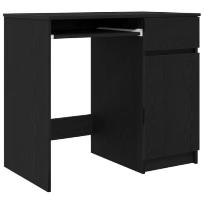 Afbeelding van vidaXL Bureau 86x49x76 cm spaanplaat zwart eikenkleurig