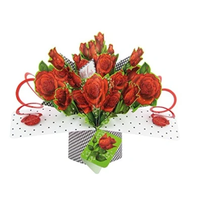 Afbeelding van With Love Rozen 3D Pop up Wenskaart