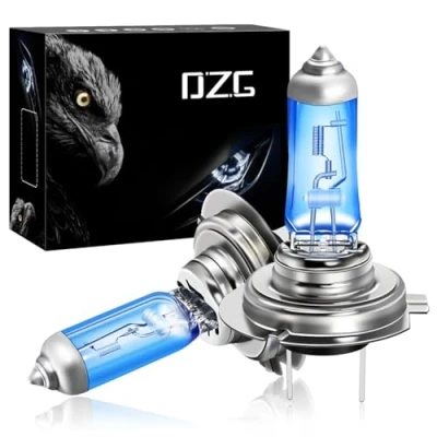 Afbeelding van DZG H7 Px26d halogeenlamp, 12 V, 55 W, koplamp, 5000 K, warmwit, mistlampen, DRL, 2 stuks