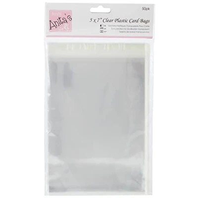 Afbeelding van Clear Plastic Card Bags 5x7 (50pk)