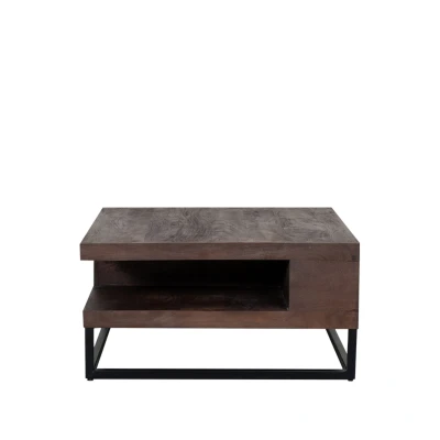 Afbeelding van LABEL51 Cube Salontafel Bruin Mangohout