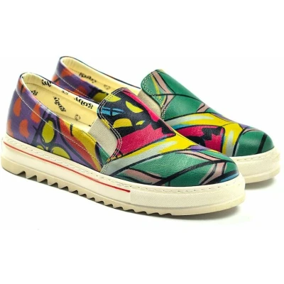 Afbeelding van GOBY Patroon Ballerinas Sneakers Hoge kwaliteit Handmade Meisjesprint Maat 36