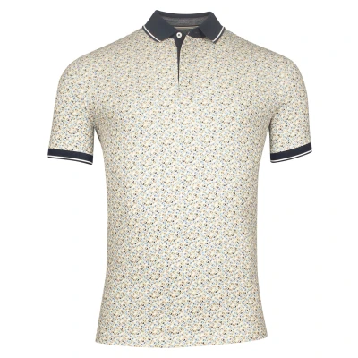 Afbeelding van Baileys Polo korte mouw Wit Poloshirt Pique all over prin 515229/81 Maat XXL