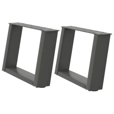 Afbeelding van vidaXL Salontafelpoten 2 st U vormig 40x(30 31) cm staal antraciet