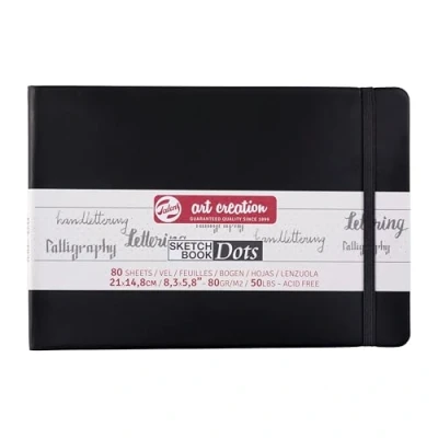 Afbeelding van Art creation schetsboek dots 21x14,8 cm zwart