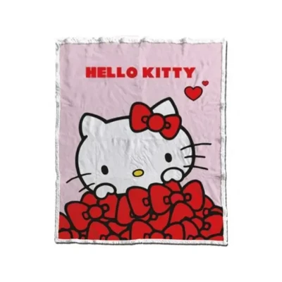 Afbeelding van Hello Kitty Sherpa Deken Fleecedeken 130x170 cm Polyester