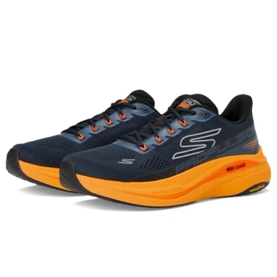 Afbeelding van Skechers Max Cushioning Propulsion 220509 NVOR, Mannen, Marineblauw, Hardloopschoenen, maat: 46