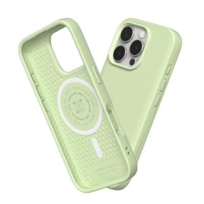Afbeelding van RHINOSHIELD Hoesje compatibel met [iPhone 16 Pro Max] SolidSuit Magsafe dunne hoes schokabsorberende technologie en premium matte afwerking Matcha Latte