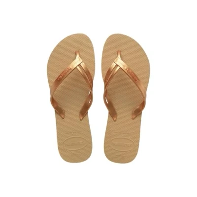 Image de Havaianas Élégance, tongs pour femme, doré, 39/40 EU