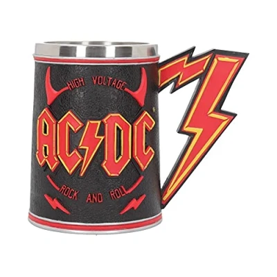 Afbeelding van Nemesis Now AC/DC Logo Bierpul Zwart en Rood 15.2cm