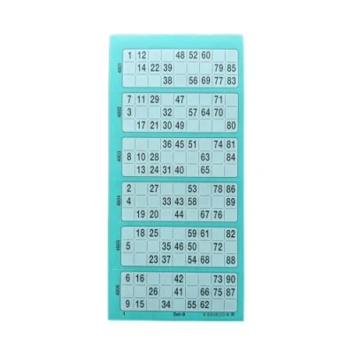Afbeelding van Ameisenkeks® Blok van 600 bingotickets systeem 15 90 nr. 9 turquoise
