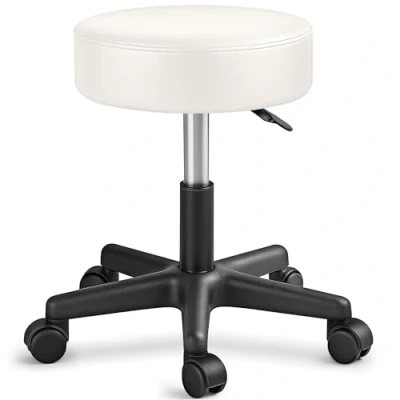 Afbeelding van TRESKO Werkkruk, rolkruk, 360 graden draaibaar, 10 cm bekleding, 8 verschillende kleuren (beige)