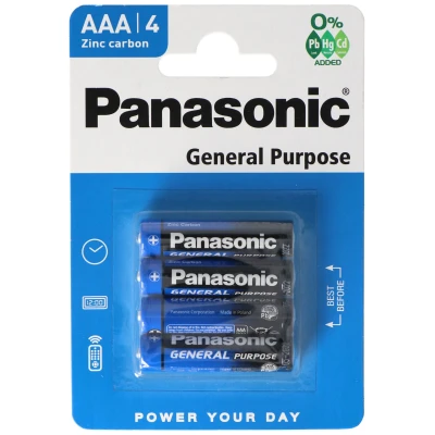 Afbeelding van Panasonic General Purpose Micro R03BE 4BP 4 stuks AAA R03 in een blister
