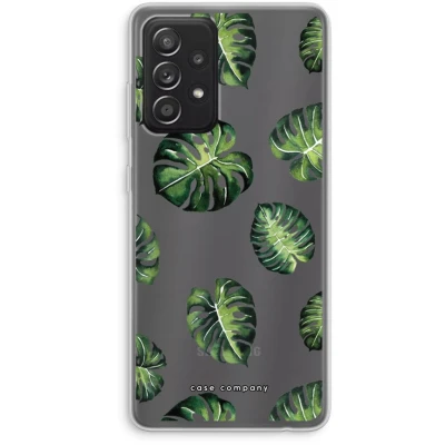 Afbeelding van Case Company® hoesje geschikt voor Samsung Galaxy A52 Tropische bladeren Soft Cover Telefoonhoesje Bescherming aan alle Kanten en Schermrand