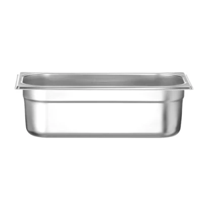 Image de HENDI Bac Gastronorme, GN 1/3, résistance thermique 40 C à 300 C, utilisable dans des fours convection, réfrigérateurs, bain maries, chafing dishes, 4L, 325x176x(H)100mm, inox
