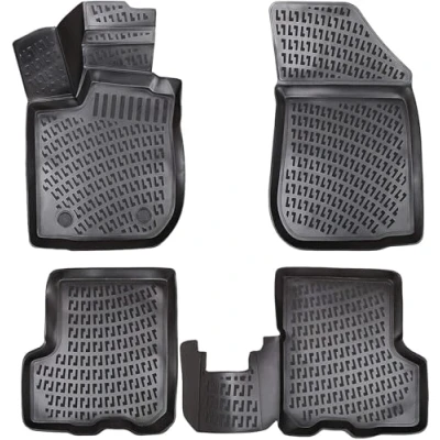 Afbeelding van ELMASLINE 3D Vloermatten voor Ford Focus 3 MK3 2014 2018 Rubberen vloermat met extra hoge randen auto accessoires