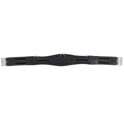Afbeelding van Horka Singel Veelzijdigheid Leer Zwart/zilver 110cm