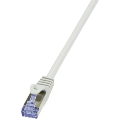 Afbeelding van LogiLink CQ4062S RJ45 Netwerkkabel, patchkabel S/FTP 3.00 m Grijs Vergulde steekcontacten, Vlambestendig, Snagless 1 st